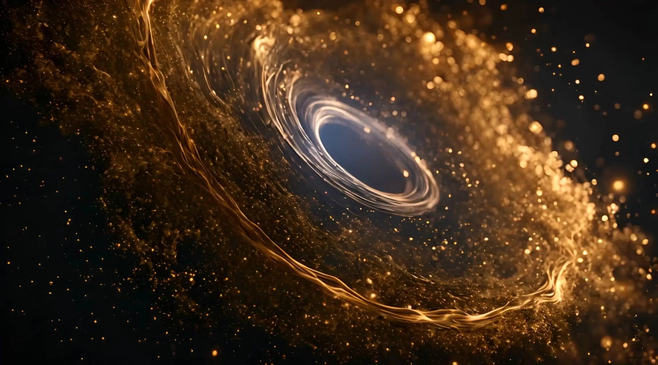 Cosmic Swirl Glimmering Stardust Vortex Loop